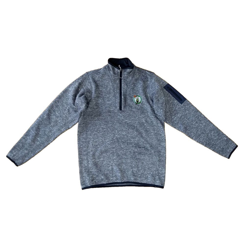 Boston Celtics Antigua 1/4 Zip Sweater Heather Gray Size Medium Pullover NWOT‎